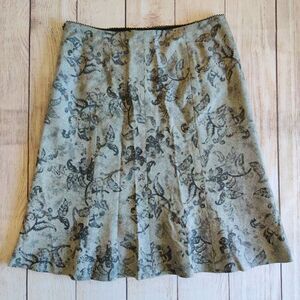 Ann Taylor A-Line floral wool blend skirt sz 10P